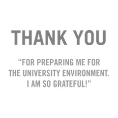 谢谢你让我为大学环境做好准备-我非常感激！阅读更多