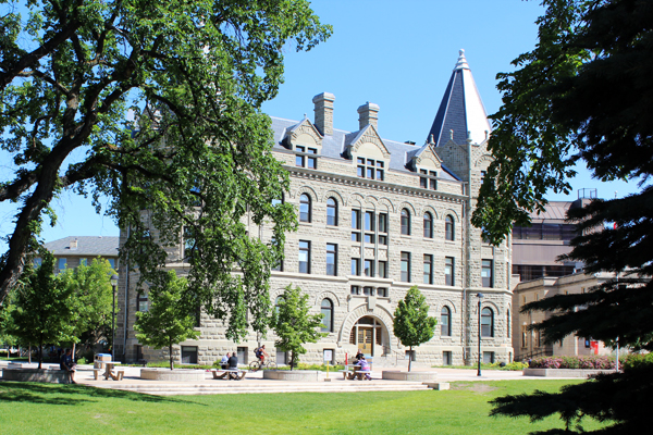 Wesley Hall exterior view in summer